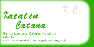 katalin catana business card